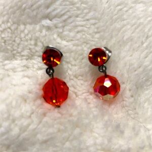 Orange AB sparkly earrings